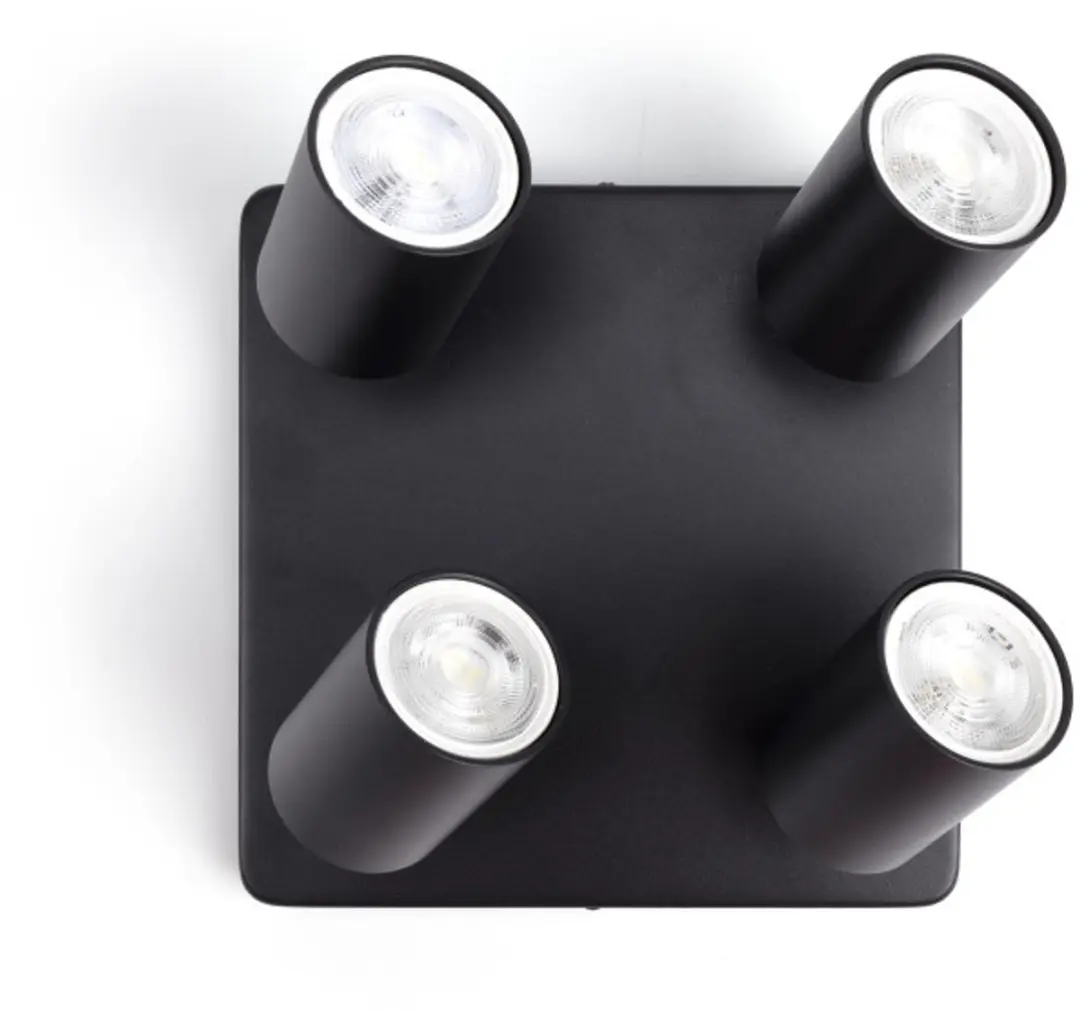 Integral Siena Plafondspot Mat Zwart - 4x GU10