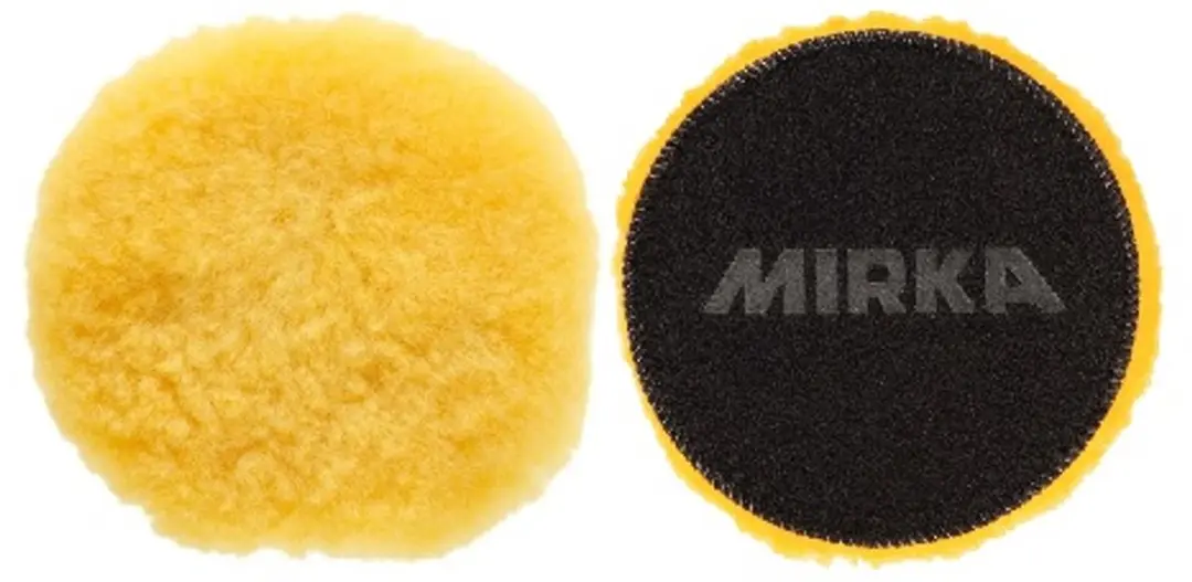 Mirka Lamswol Polijstpad Geel 85mm