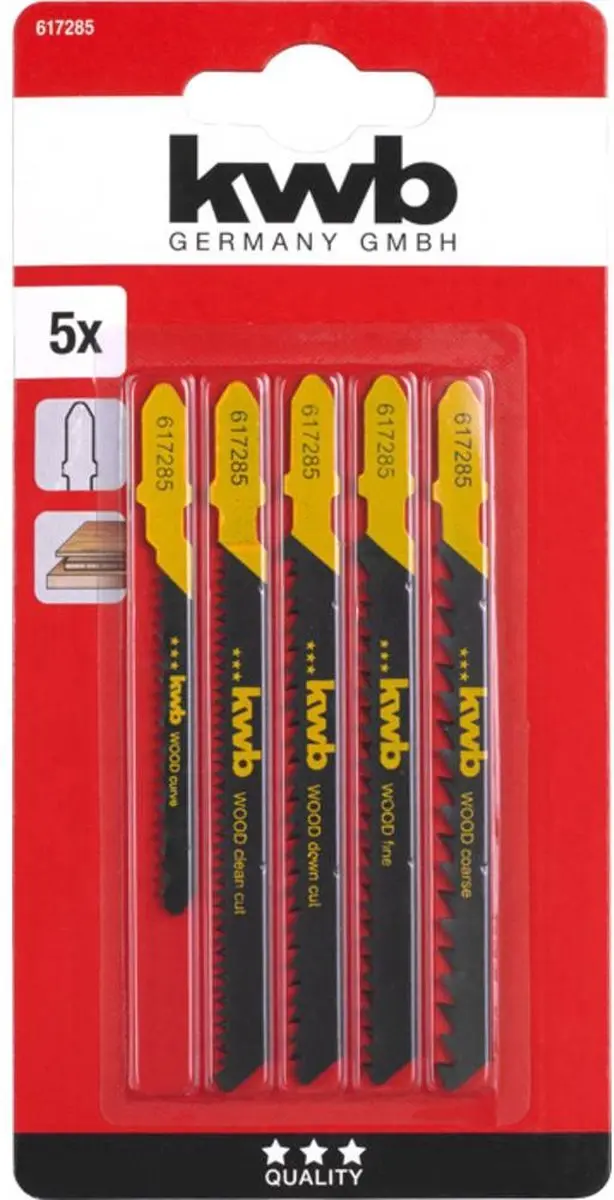 KWB Decoupeerzaagbladen Hout - 5 Stuks