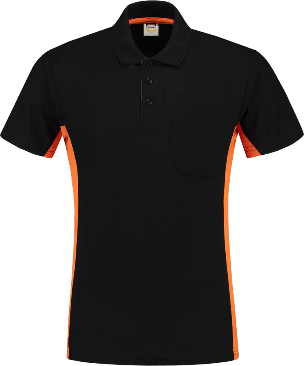 Tricorp Poloshirt 202002 - Zwart/Oranje - 5XL