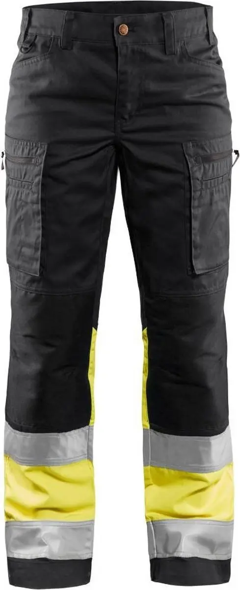 Blåkläder Dames Werkbroek High Vis 7161-1811 - C34 - Zwart/Geel