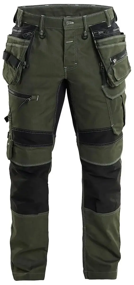 Blåkläder Werkbroek X1900 Denim Stretch - Maat 158 - Donker herfstgroen/Zwart