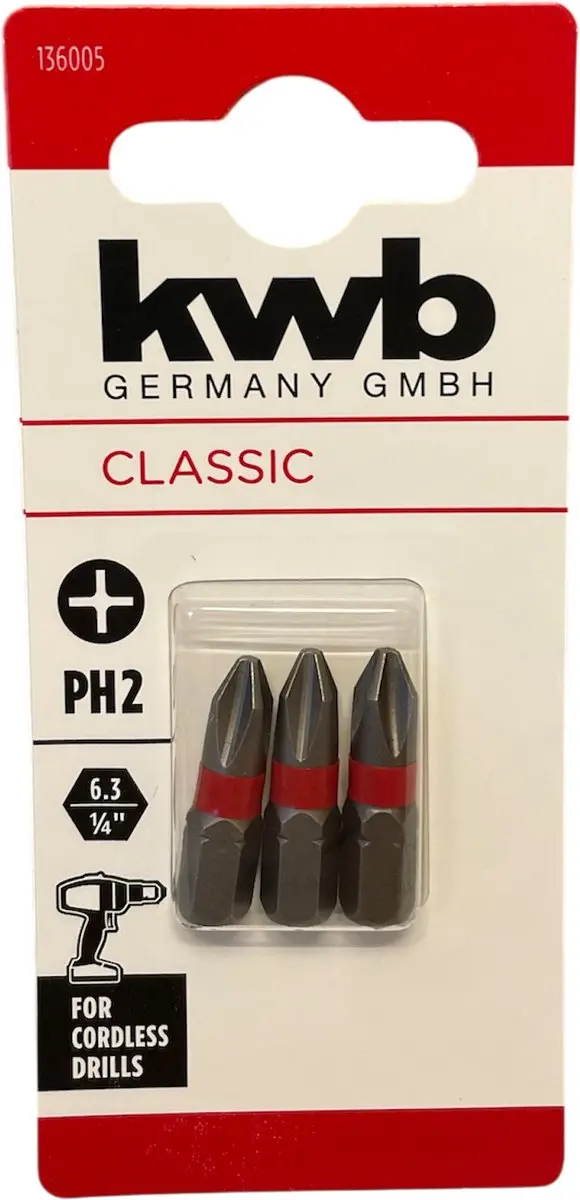 KWB 3 Bitjes PH2 25mm
