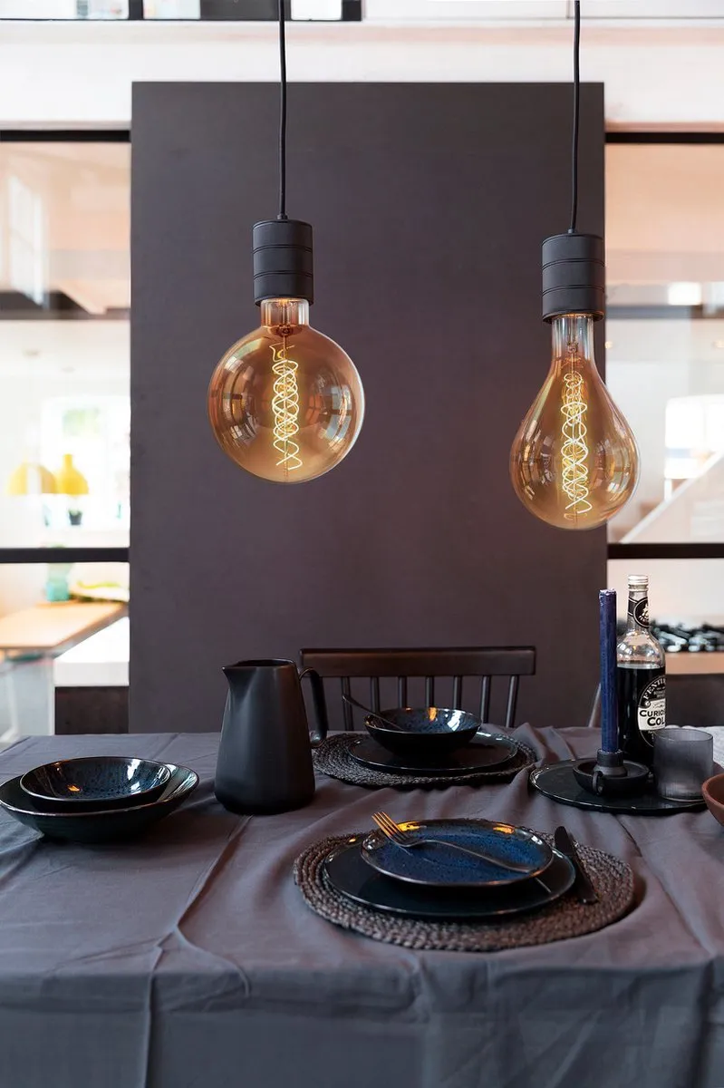 Calex Retro Pendel Hanglamp E27 - Zwart