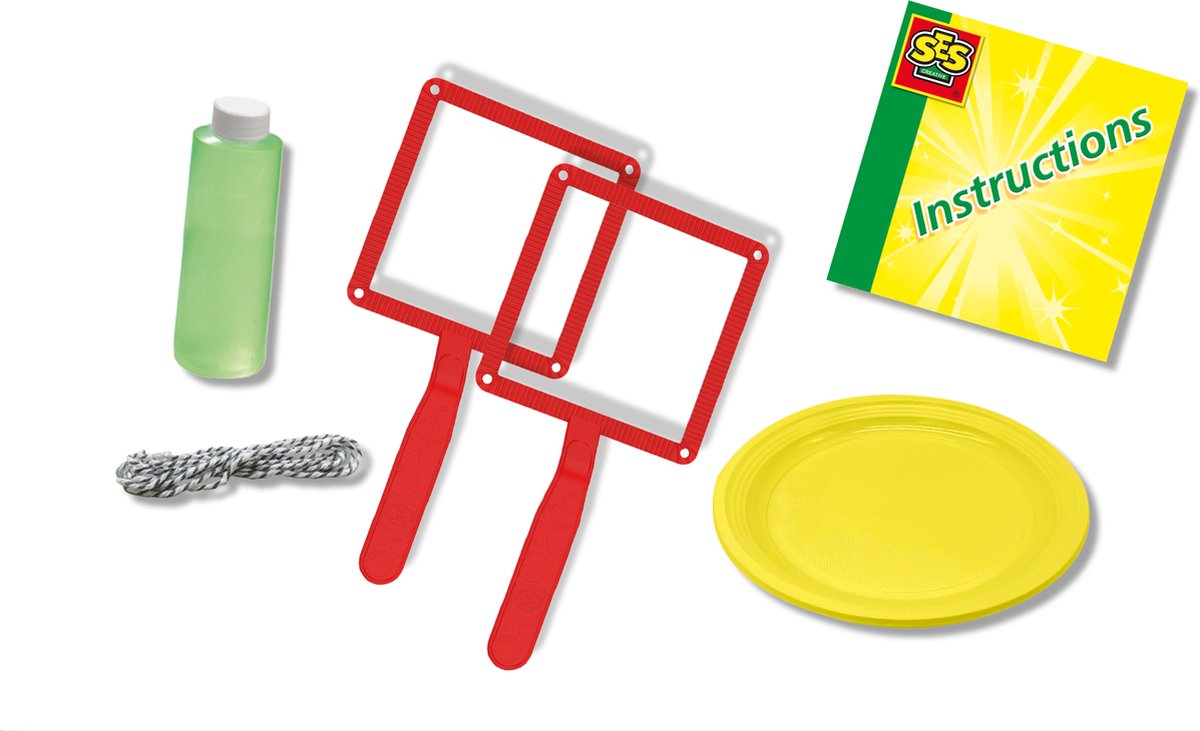 SES - Bubble kubus - bellenblaas voor vierkante bellen - inclusief bord en bellenblaassop