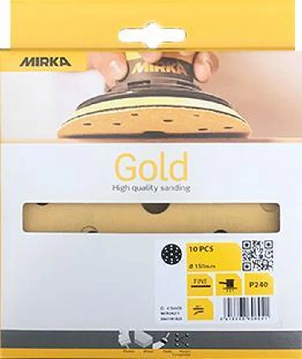 Mirka Gold Schuurschijven Velcro 150mm P320 - 10 Stuks