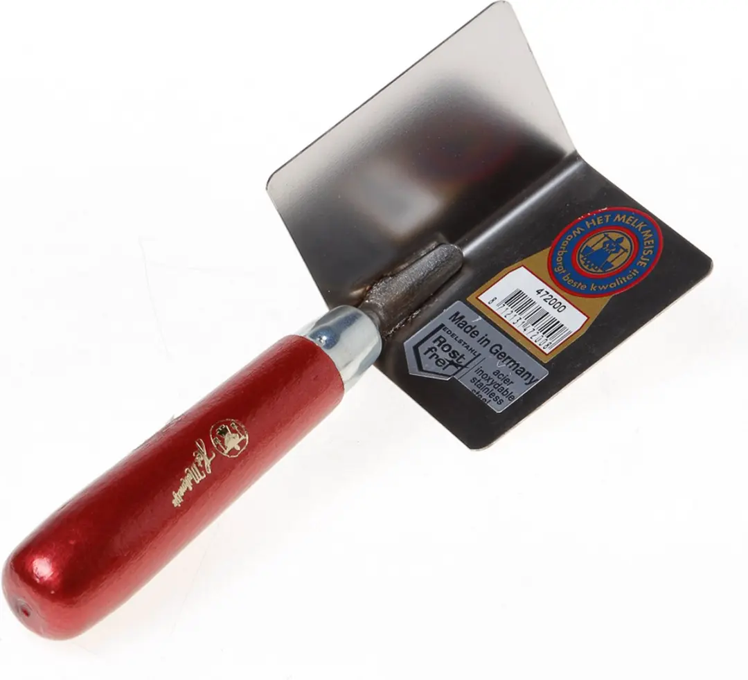 Het Melkmeisje MM472000 Hoektroffel - 80x60x60mm RVS - Rood/Zilver
