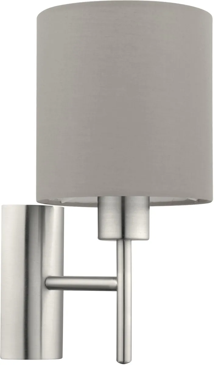 Eglo Pasteri Wandlamp 1 Licht - 30,5cm - Grijs/Wit
