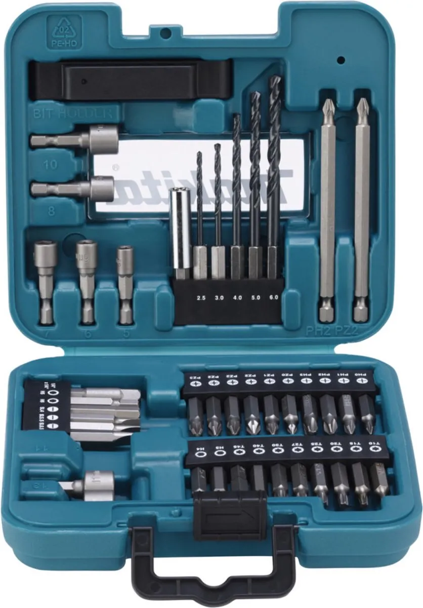 Makita 42-delige Boor- en Bitset - Metaal/Hout