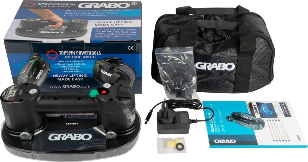 Grabo Plus Elektrische Vacuümzuiger - 120 kg Hefvermogen - Zwart