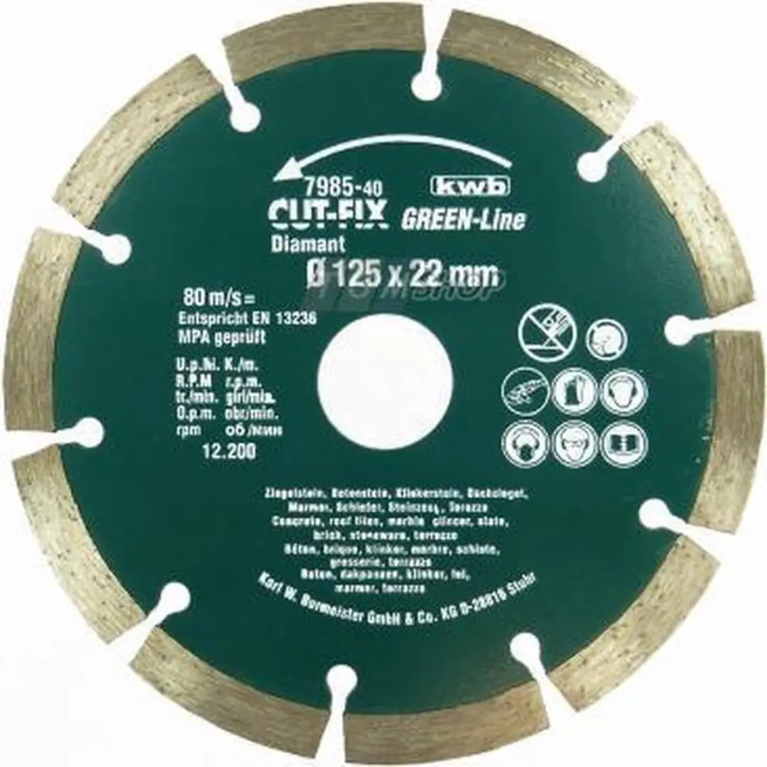 KWB Diamantschijf 125 Green Line 7985-40 - Beton/Steen