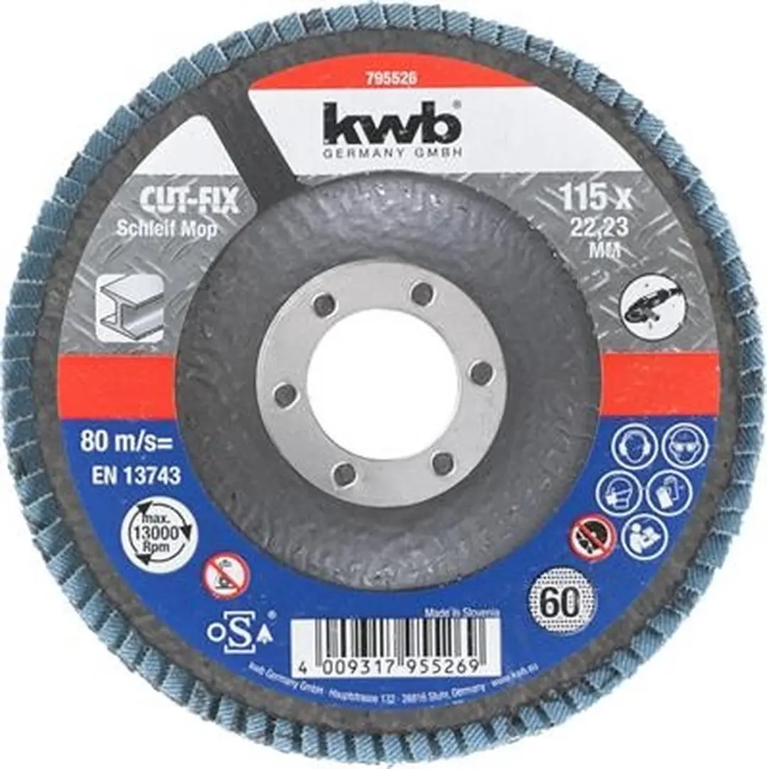 KWB Schuurlamellen Schijf Cut-Fix 115mm K60