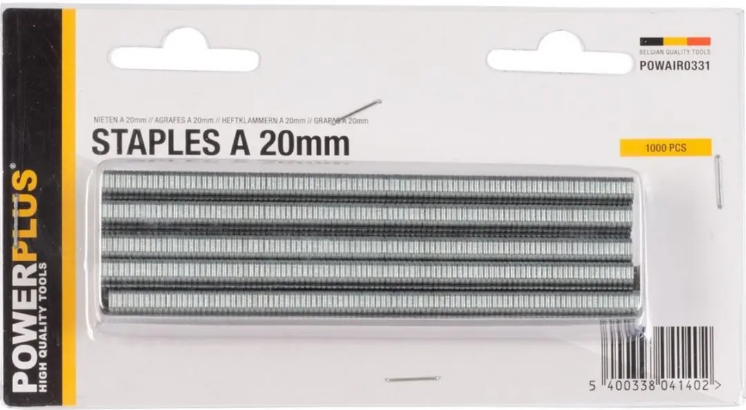 Powerplus POWAIR0331 Nietjes 20mm - 1000 Stuks