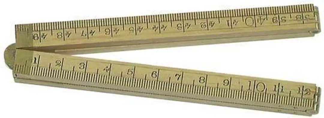 Schuil Duimstok 50cm Palmhout - Zwart
