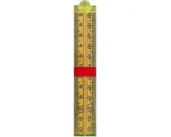 Schuil Duimstok 50cm Palmhout - Zwart