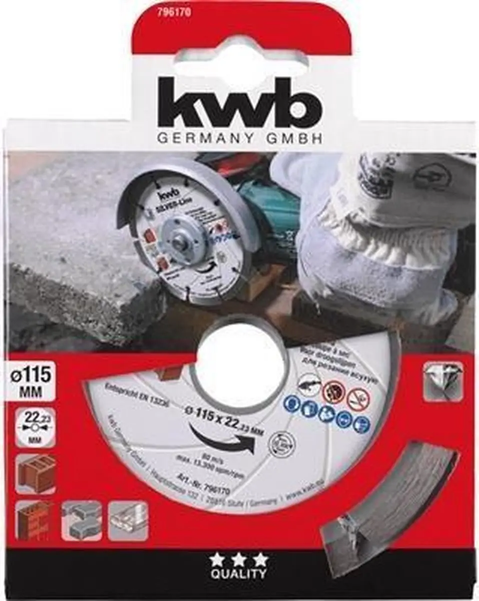 KWB Kraftixx Diamantschijf 115mm Metaal - 22.23mm As