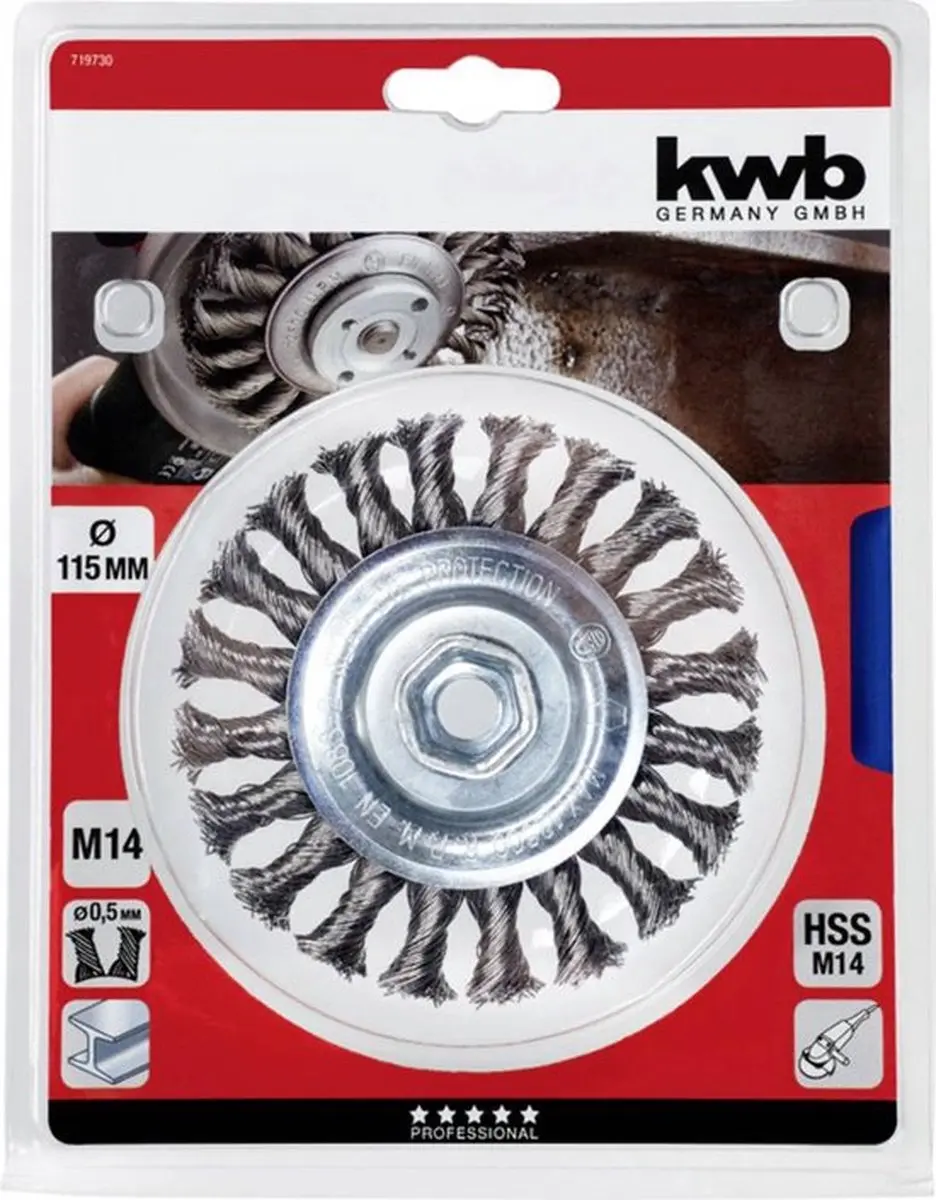 KWB Aggressor-Flex Schijfboersten M14 Staaldraad - 719730
