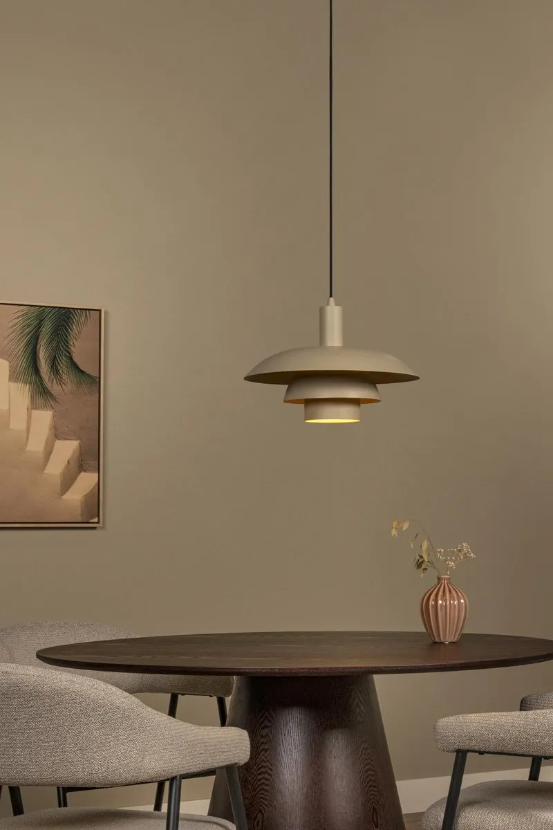 Lucide Bruno Hanglamp Ø38cm - Taupe