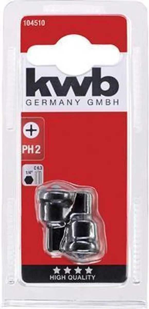 KWB Schroefbit Ph2 voor Gipsplaat 2 Stuks