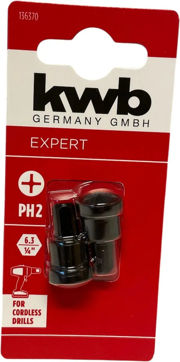 KWB Schroefbit Ph2 voor Gipsplaat 2 Stuks