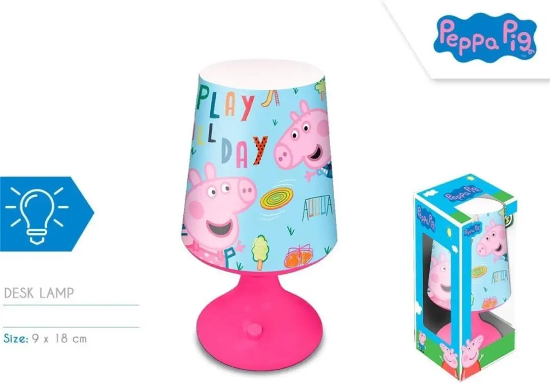 Peppa Pig Play All Day Tafellampje - 18cm - Multi