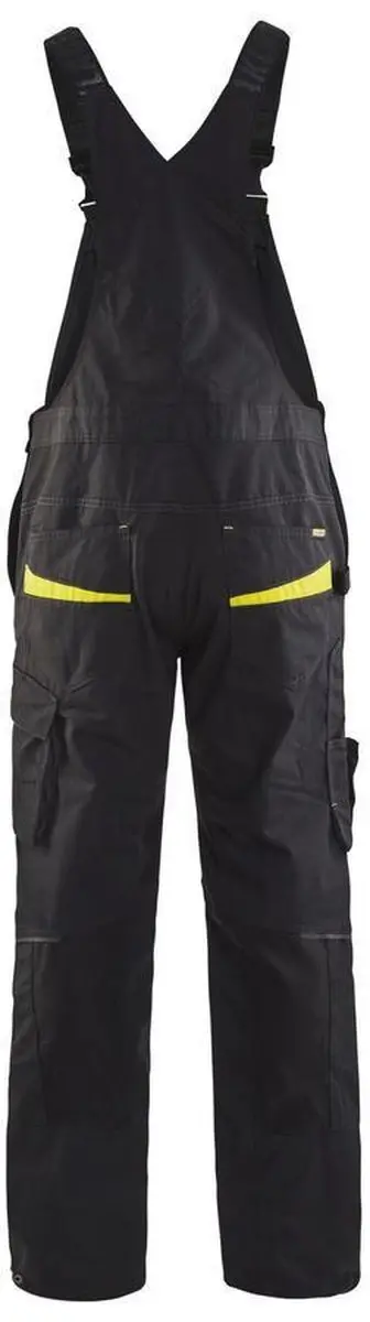 Blåkläder Bretelbroek 100 - Zwart/High Vis Geel