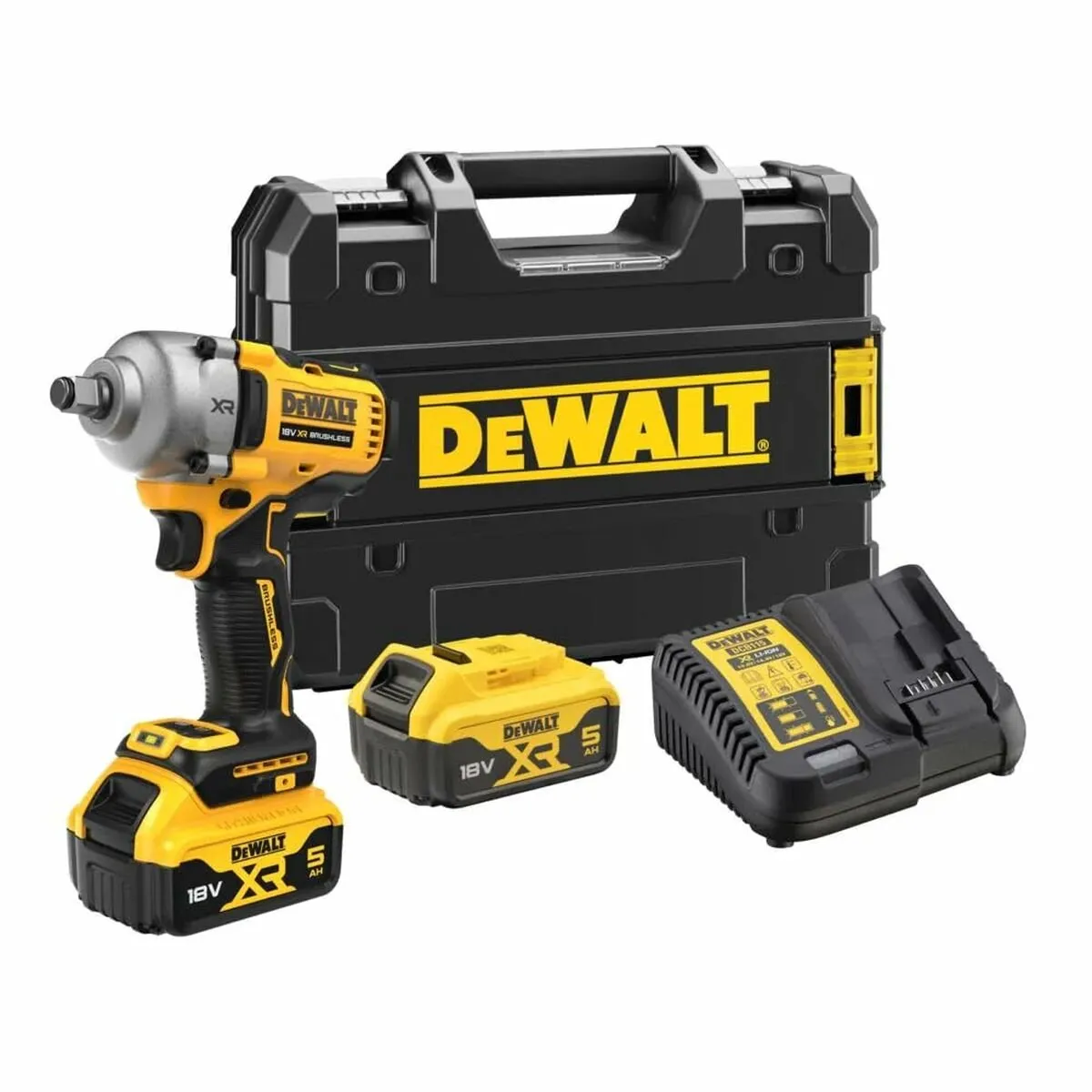 DeWalt DCF891P2T-QW Slagmoersleutel 18V - 2x 5.0Ah Accu - TSTAK Koffer