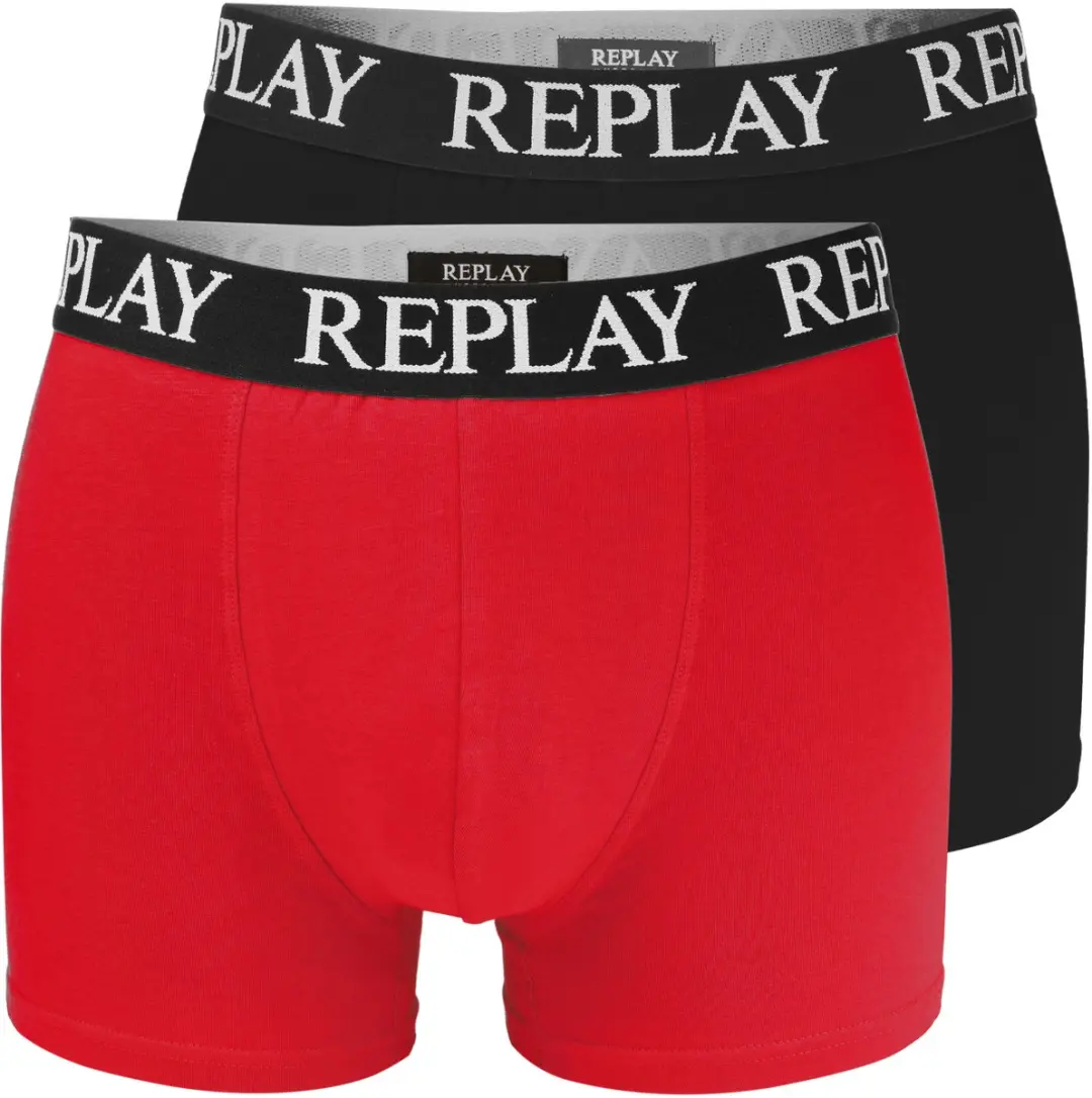 Replay Heren Boxershorts Logo - 12 Stuks - Zwart - Maat M