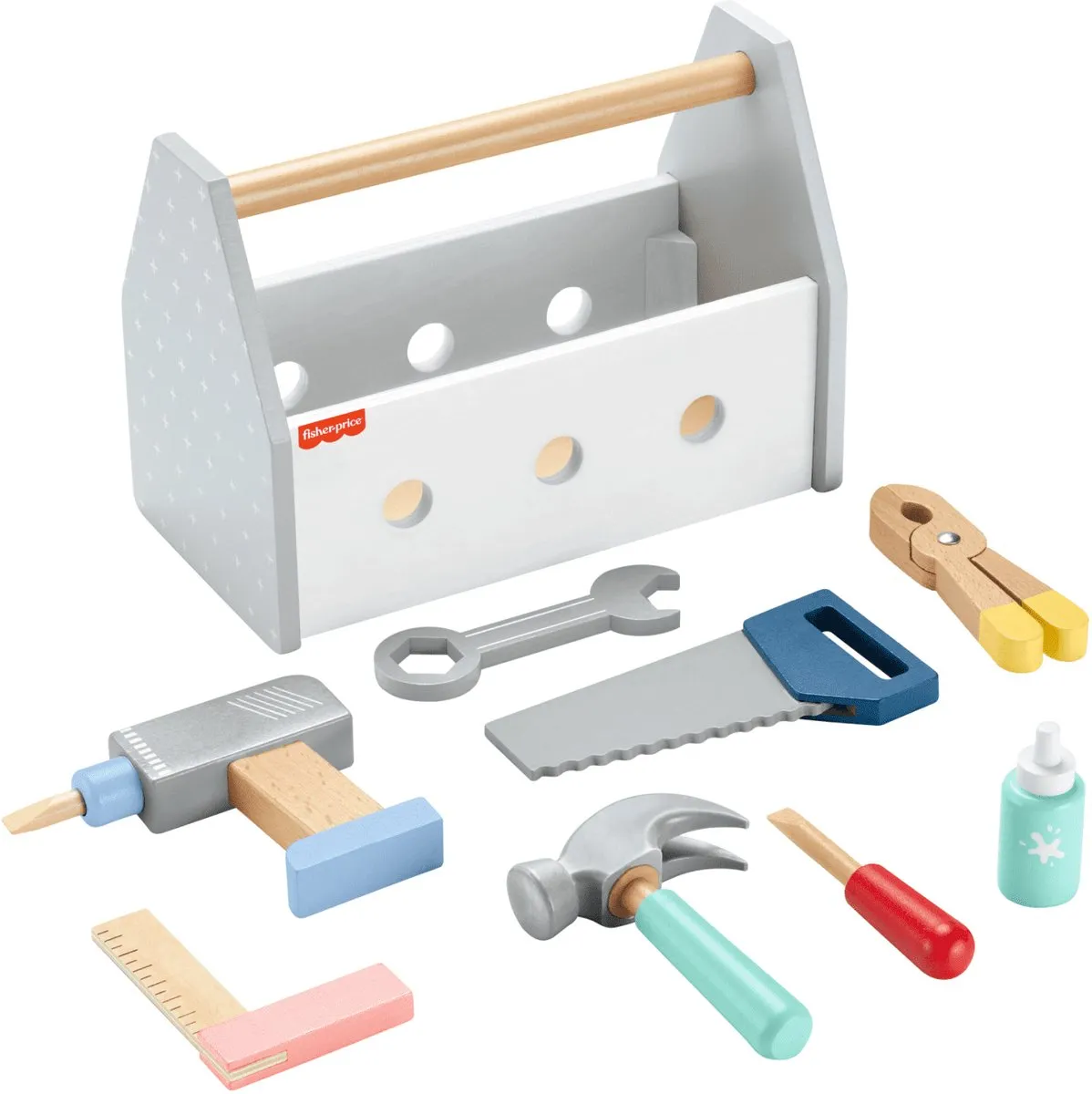 Fisher Price Houten Gereedschapskist - Meerkleurig