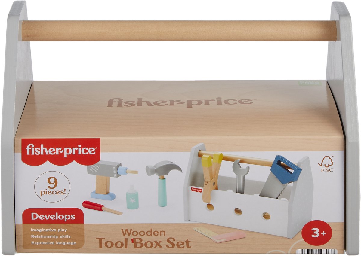 Fisher-Price Wooden Tool Box Set, 3 jaar