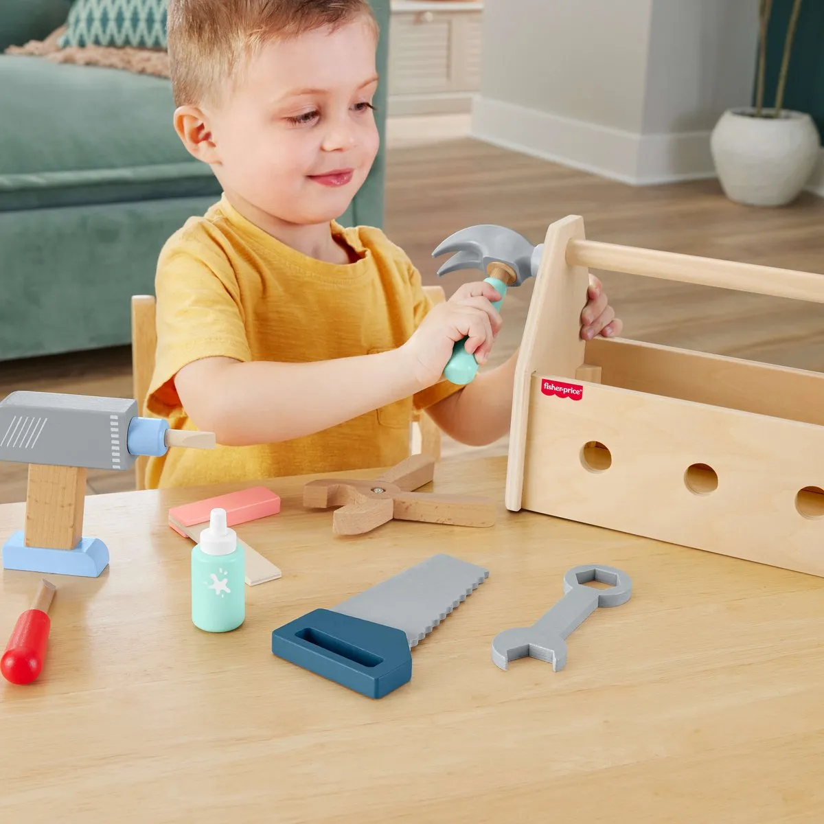 Fisher Price Houten Gereedschapskist - Meerkleurig