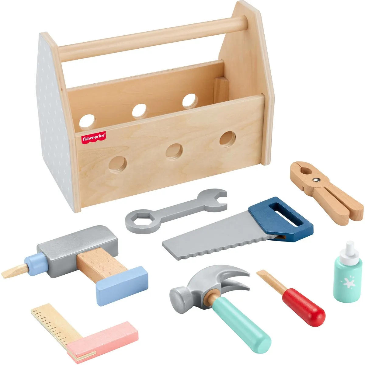 Fisher Price Houten Gereedschapskist - Meerkleurig