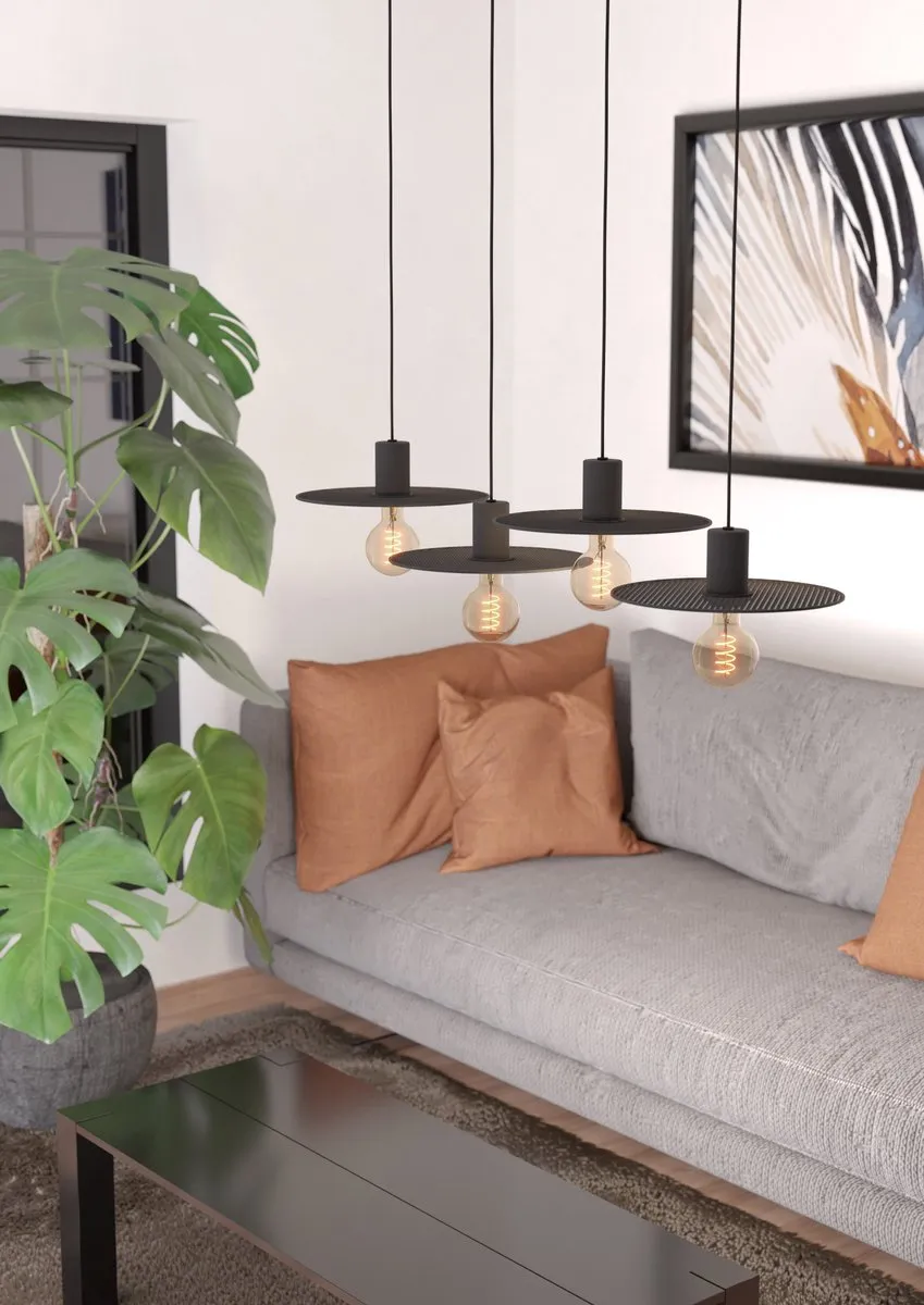 Eglo Ikeston Hanglamp E27 - 98cm - Zwart