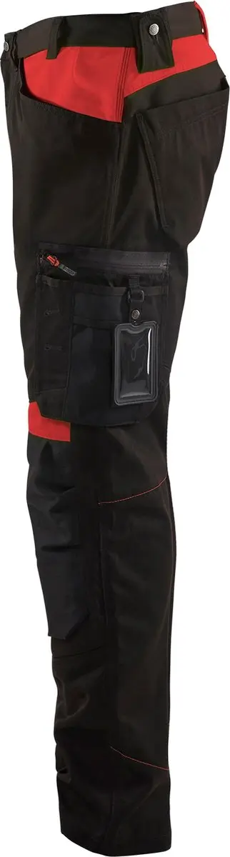Blåkläder Werkbroek 1556-1860 - Zwart/Rood - Maat 62