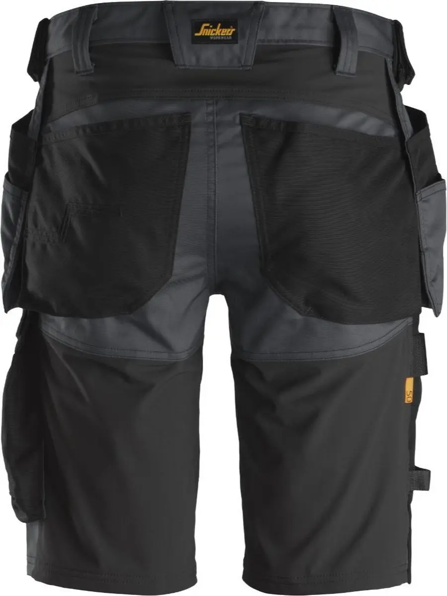 Snickers AllroundWork Korte Broek 6141 - 48 - Staalgrijs/Zwart