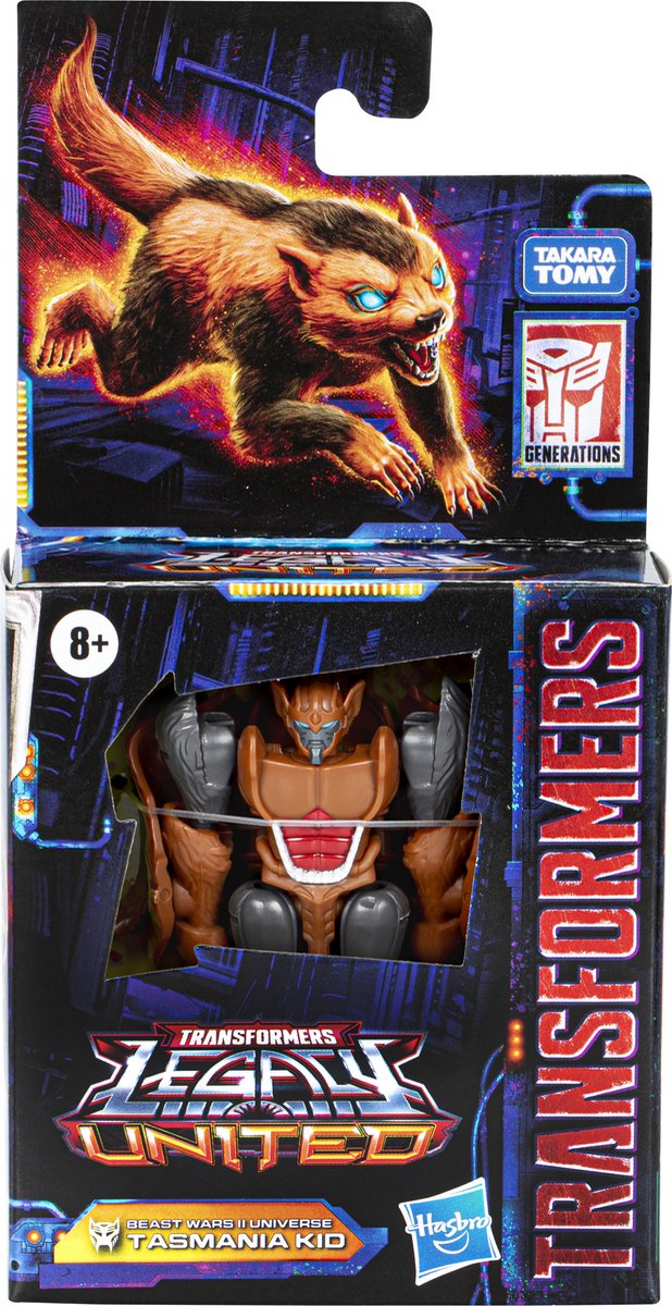Transformers Generations Legacy United Core Class Action Figure Beast Wars II Universe Tasmania Kid (8 cm)