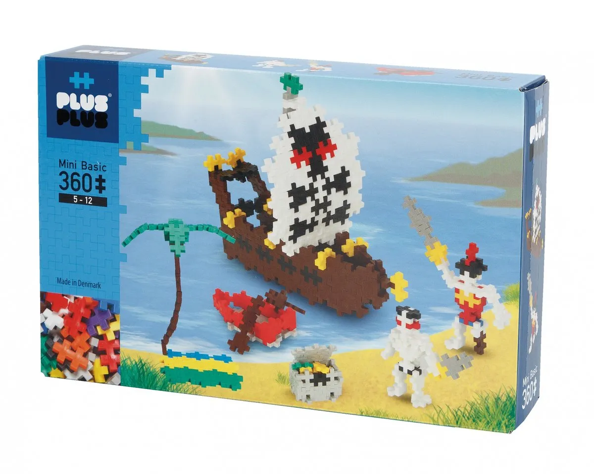 Plus-Plus Mini Basic Piraten - 360 Stuks - Bonte kleuren