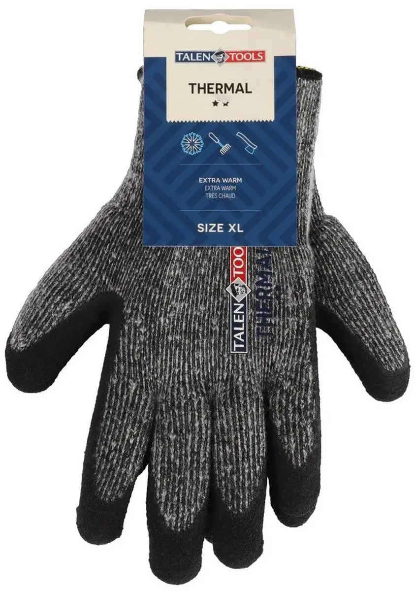 Talen Tools Thermo Werkhandschoenen XL - Grijs/Zwart