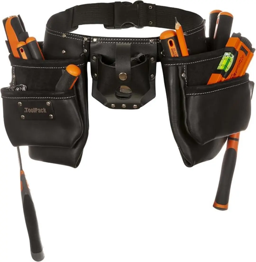 Toolpack Expert 366.000 Gereedschapsgordel - Lederen dubbele holster - Zwart - afbeelding 6 van 6