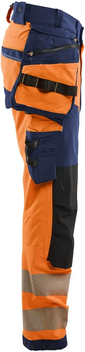 Blåkläder Hi Vis 11221648 Werkbroek - 4-Weg Stretch - Oranje/Donkerblauw