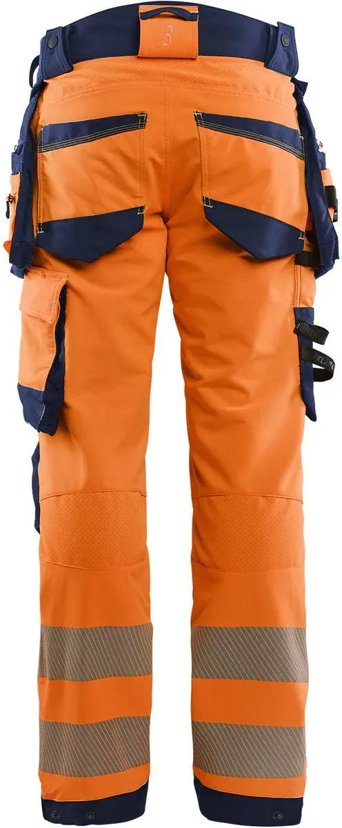 Blåkläder Hi Vis 11221648 Werkbroek - 4-Weg Stretch - Oranje/Donkerblauw