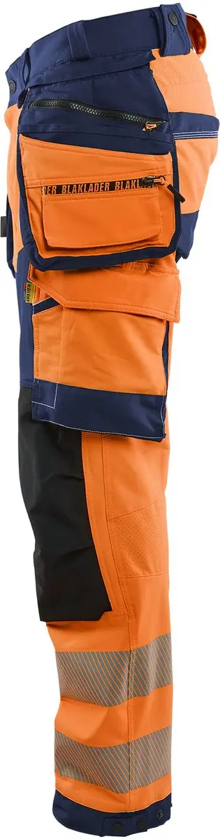 Blåkläder Hi Vis 11221648 Werkbroek - 4-Weg Stretch - Oranje/Donkerblauw