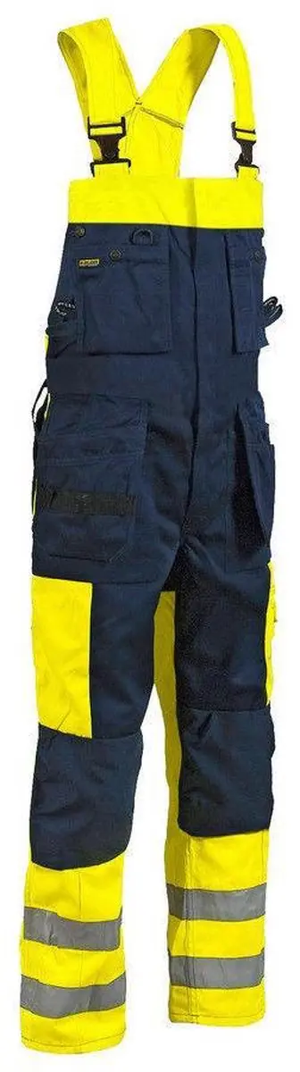 Blåkläder Bretelbroek High Vis 2603-1860 - 62 - Geel/Marineblauw