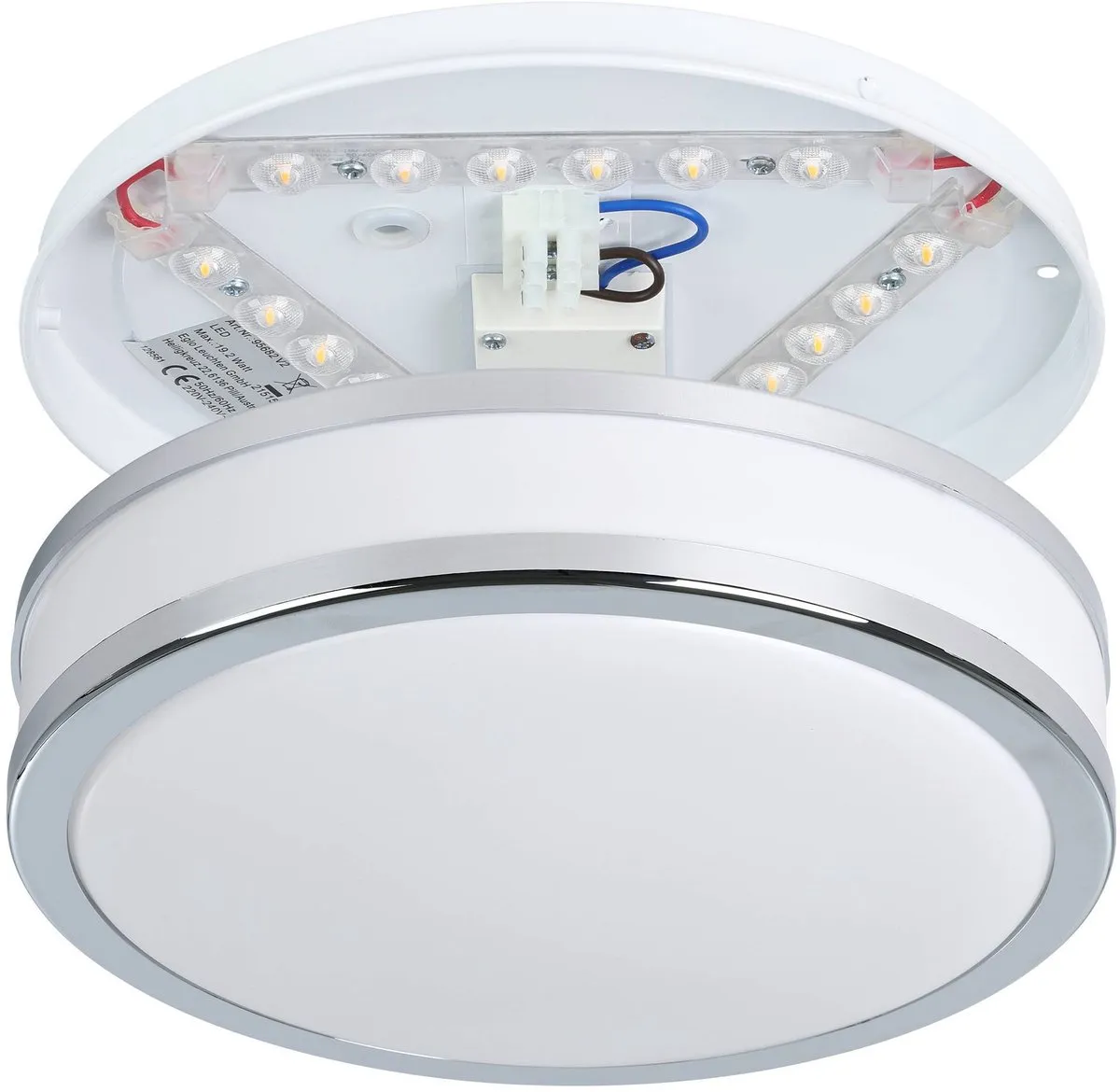 Eglo Palermo 2 Wandlamp - 1 Lichtpunt Ø28cm - Wit/Chroom