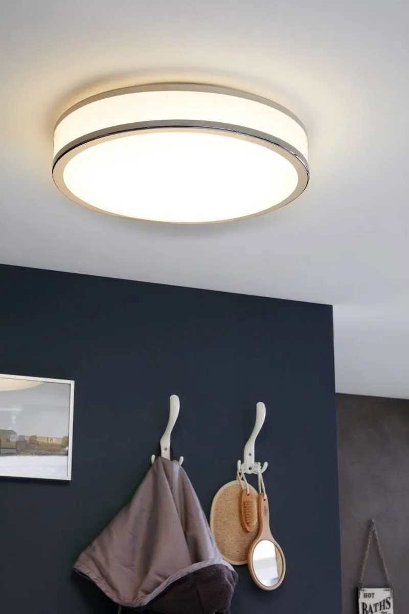 Eglo Palermo 2 Wandlamp - 1 Lichtpunt Ø28cm - Wit/Chroom