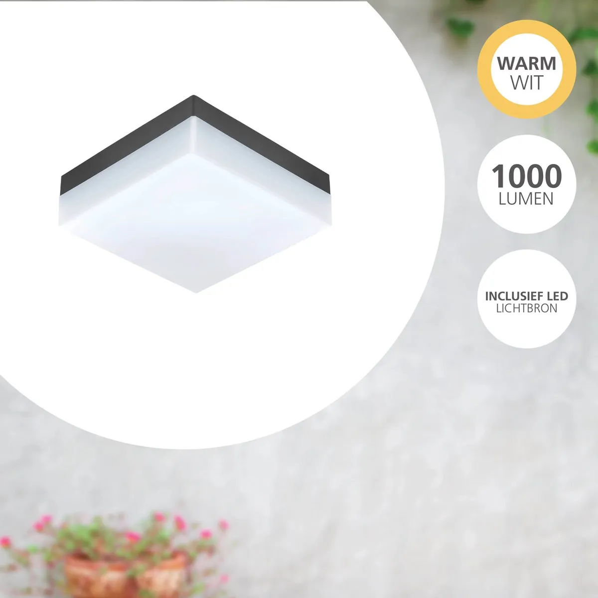 Eglo Sonella LED Plafondlamp 21,5cm - Antraciet/Wit