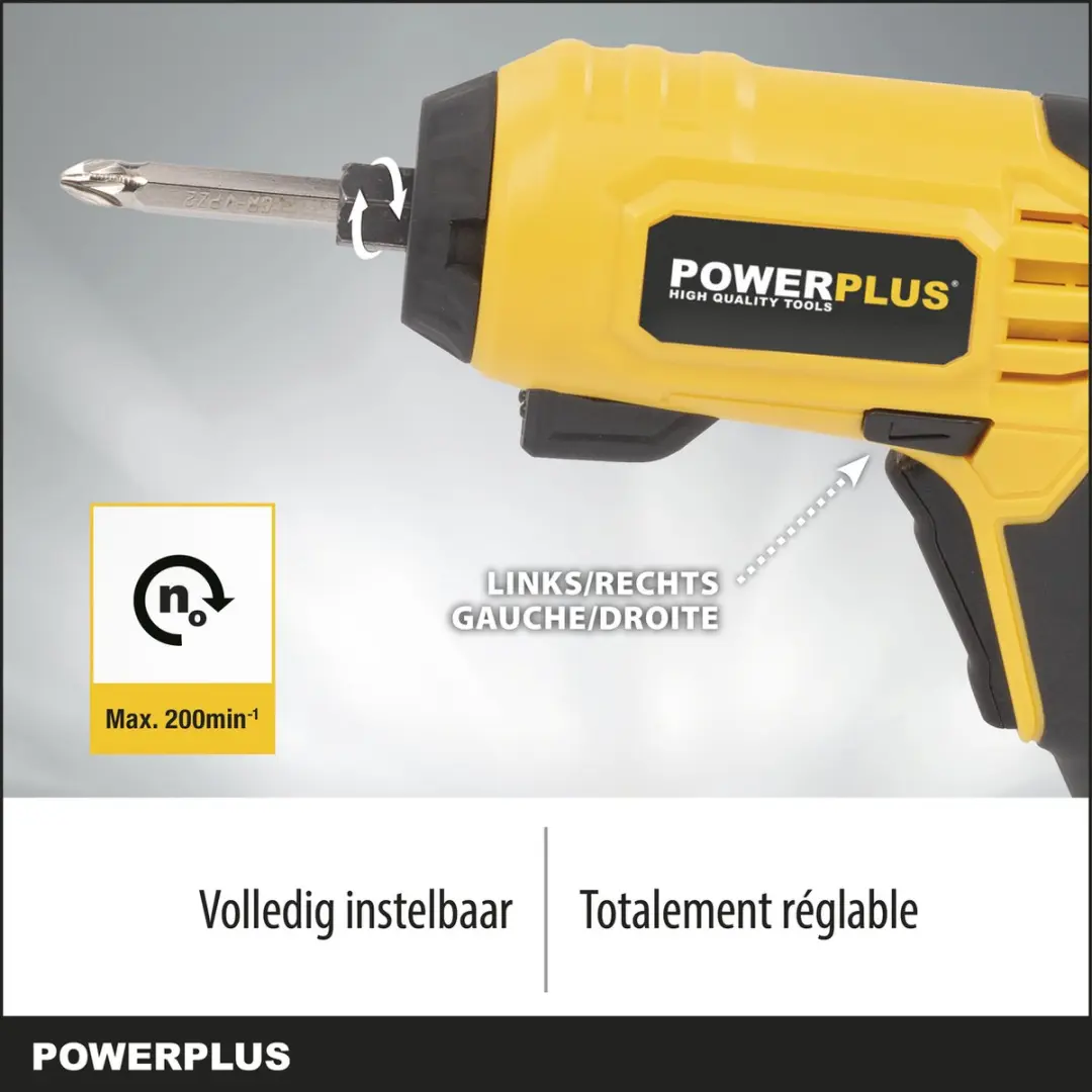 Powerplus POWX00408 Accu Schroevendraaier 3,6V - 5,5Nm - 1500mAh
