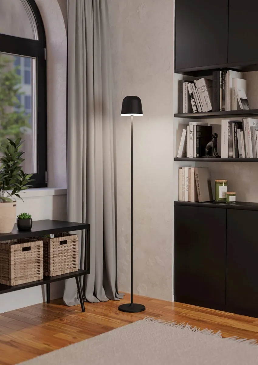 Eglo Mannera-L Staande Lamp 140cm - Oplaadbaar Zwart/Wit - afbeelding 6 van 6