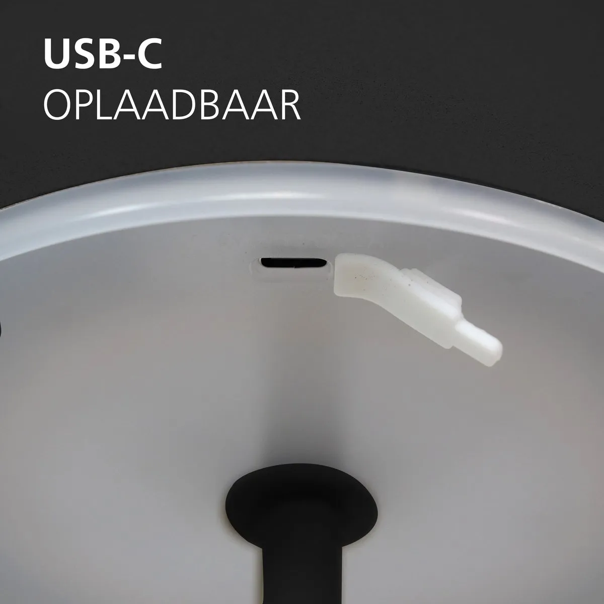 Eglo Mannera-L Staande Lamp 140cm - Oplaadbaar Zwart/Wit