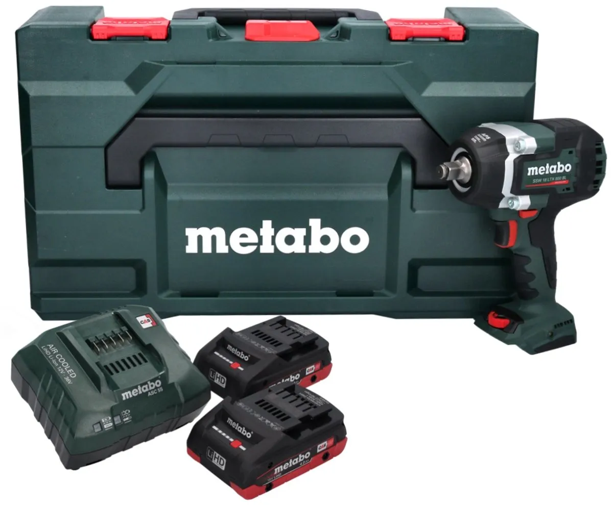 Metabo SSW 18 LTX 800 BL Slagmoersleutel - 800Nm - 2x 4,0Ah + Oplader - afbeelding 2 van 5